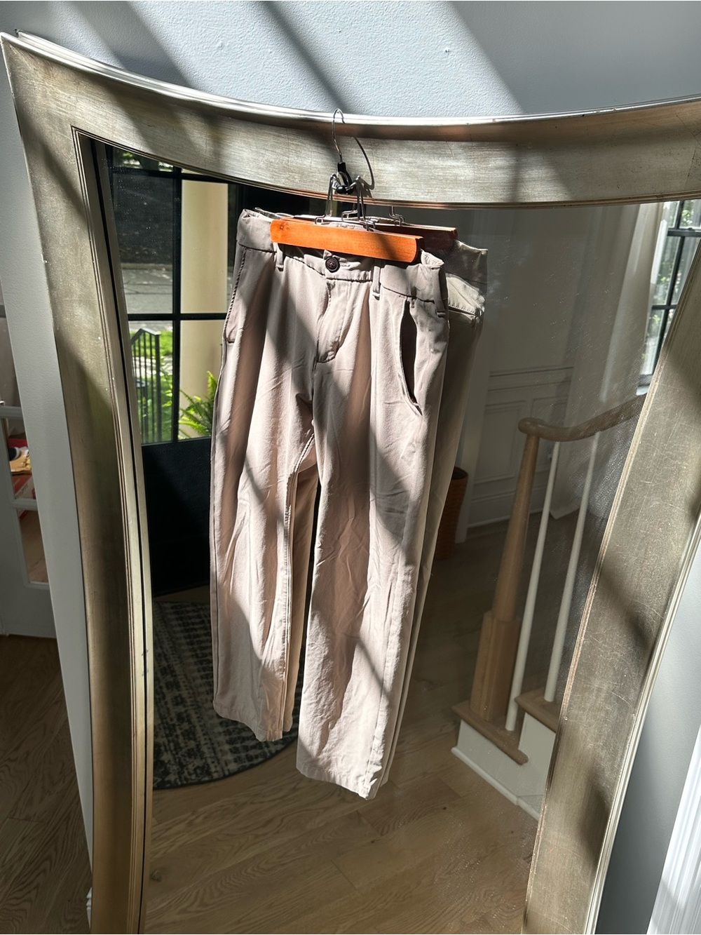 abercrombie kids tan performance chino pants